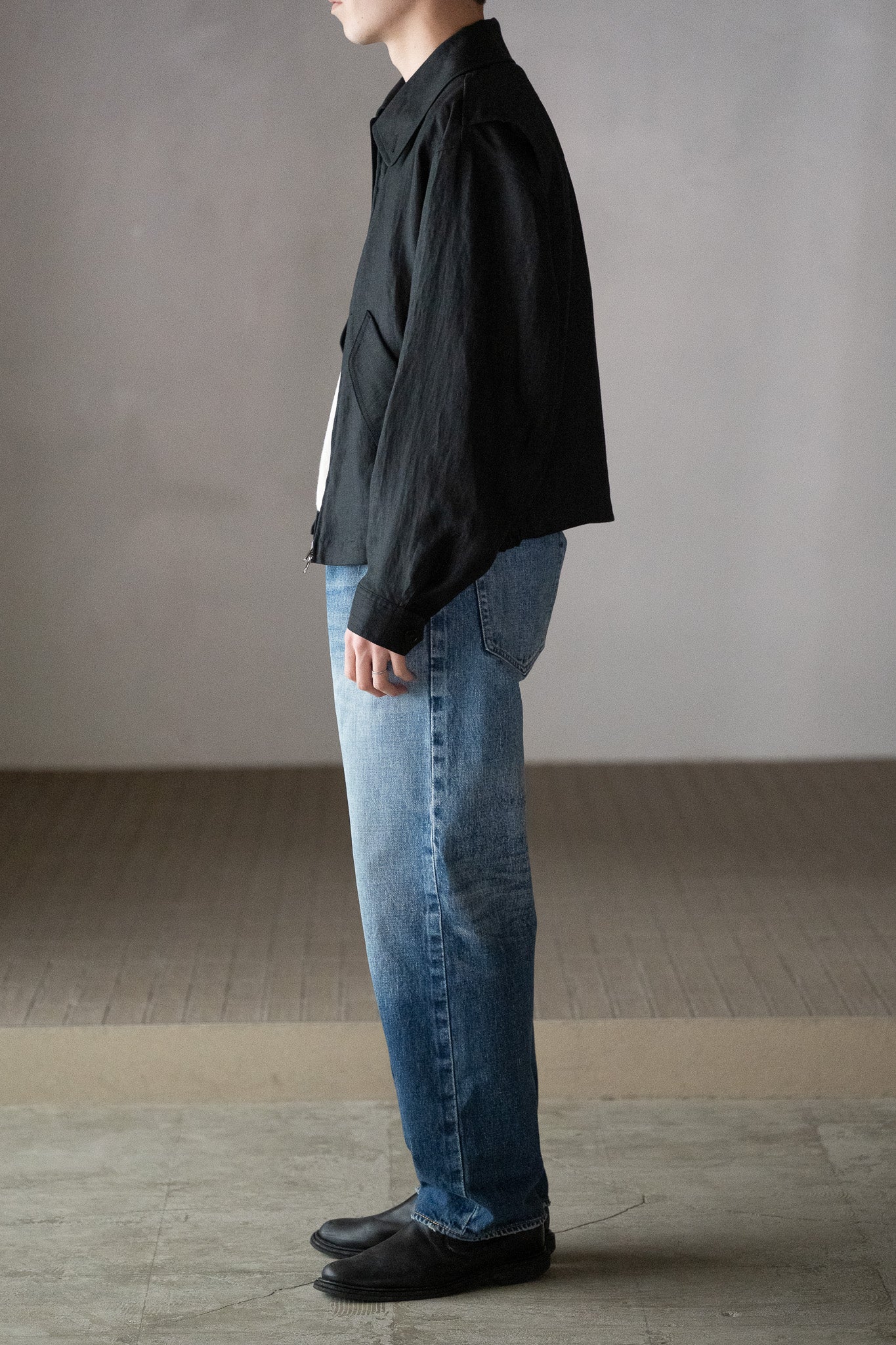 ANTOS. / MILITARY BLOUSON -BLACK