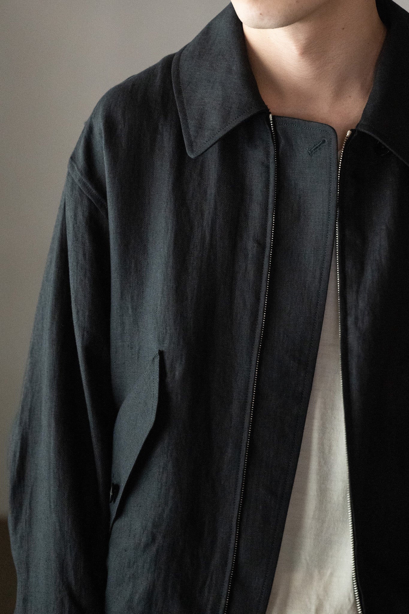 ANTOS. / MILITARY BLOUSON -BLACK