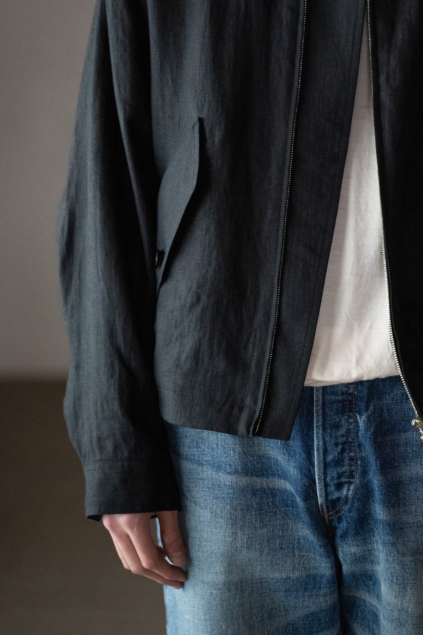 ANTOS. / MILITARY BLOUSON -BLACK