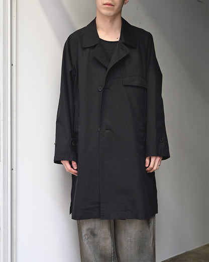 ANCELLM / SINGLE BREASTED COLLAR COAT -BLACK