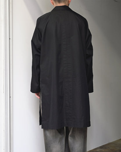ANCELLM / SINGLE BREASTED COLLAR COAT -BLACK