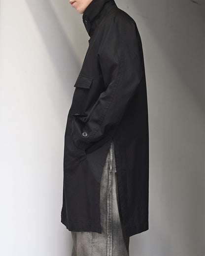 ANCELLM / SINGLE BREASTED COLLAR COAT -BLACK