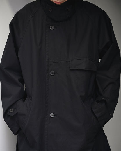 ANCELLM / SINGLE BREASTED COLLAR COAT -BLACK