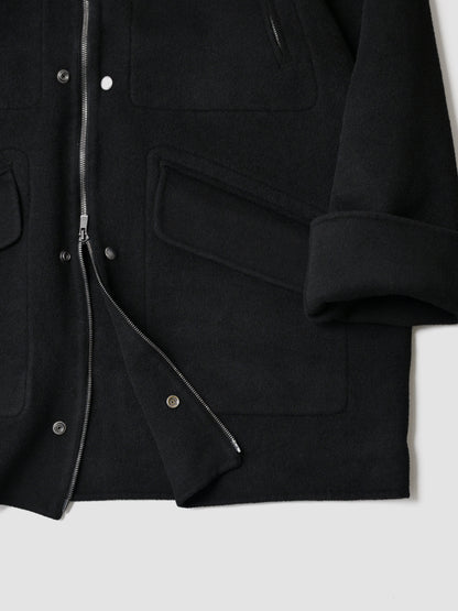 barbell object / r/w off coat -BLACK