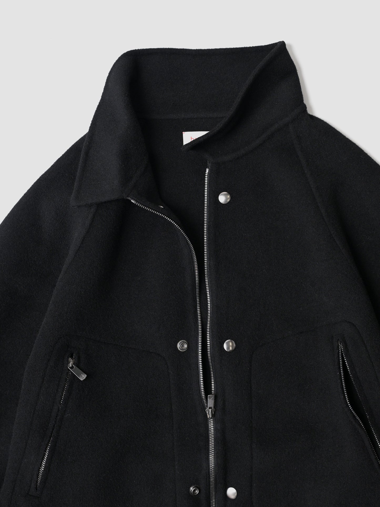 barbell object / r/w off coat -BLACK