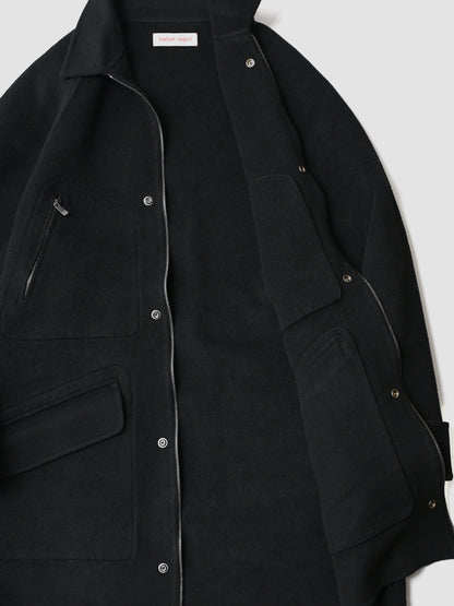 barbell object / r/w off coat -BLACK