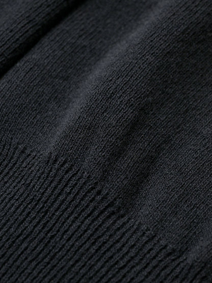 Slopeslow / cross V neck sweater -BLACK