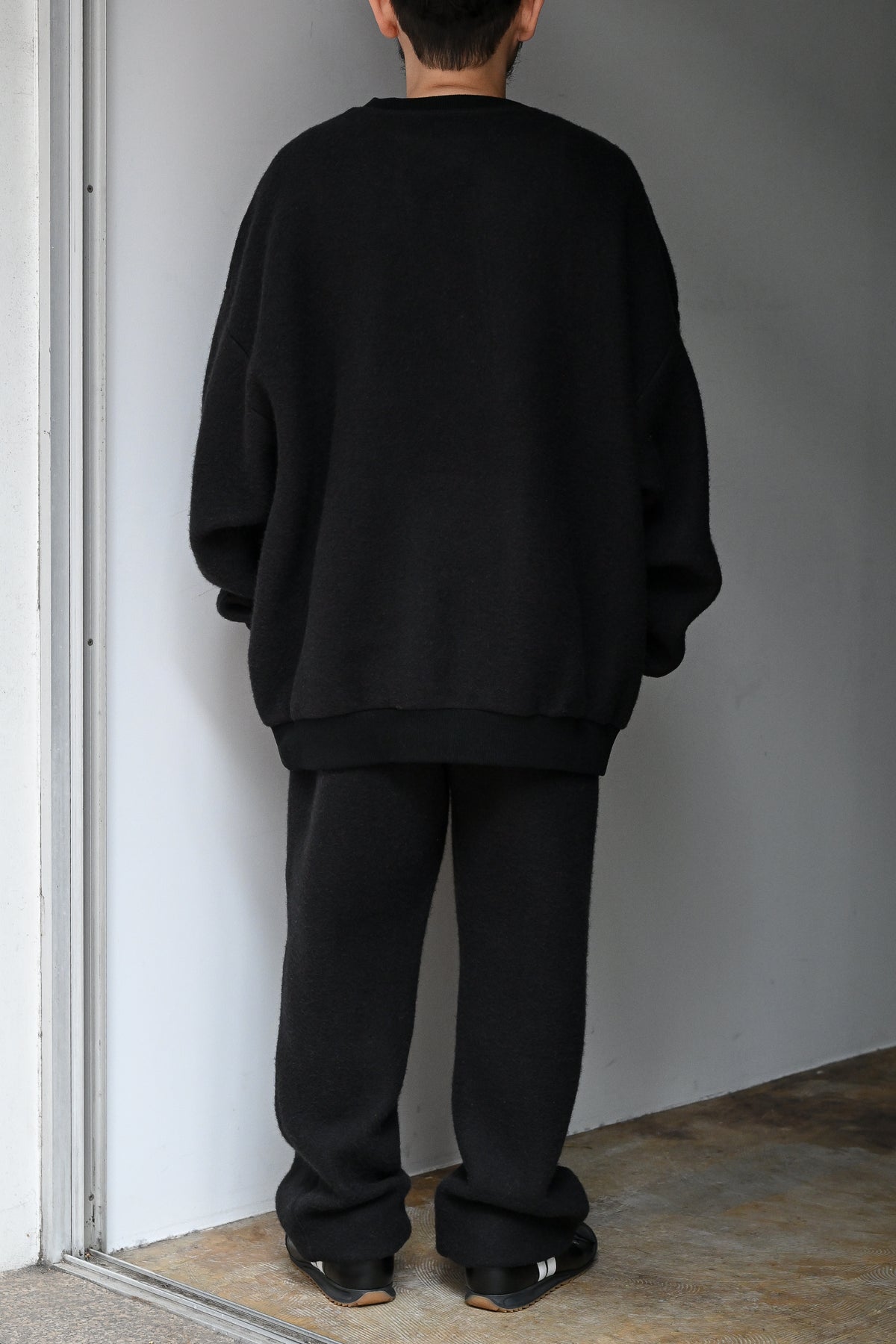 WHOWHAT / WOOL×COTTON 5X CUT-SEW -BLACK