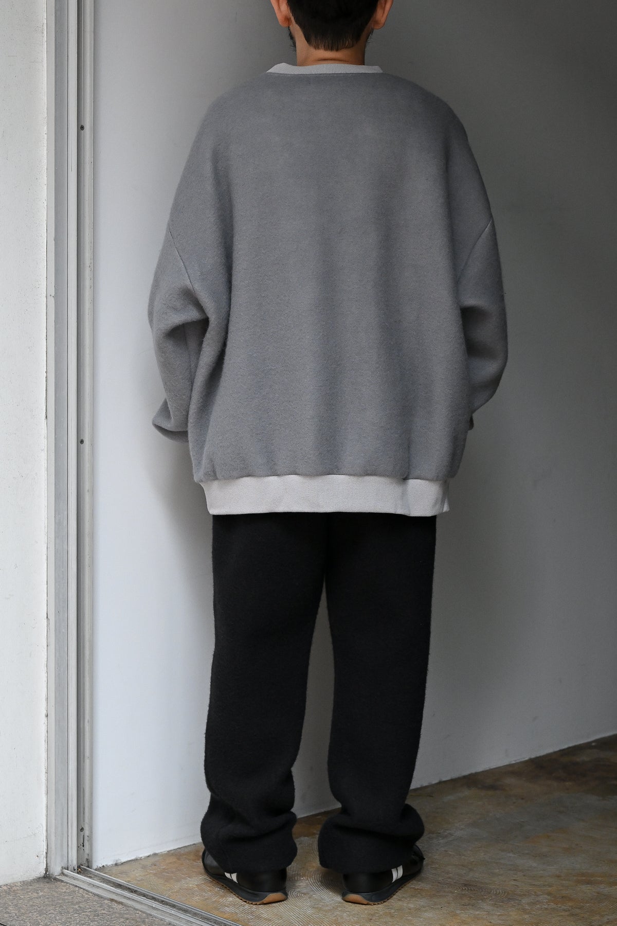 WHOWHAT / WOOL×COTTON 5X CUT-SEW -GRAY