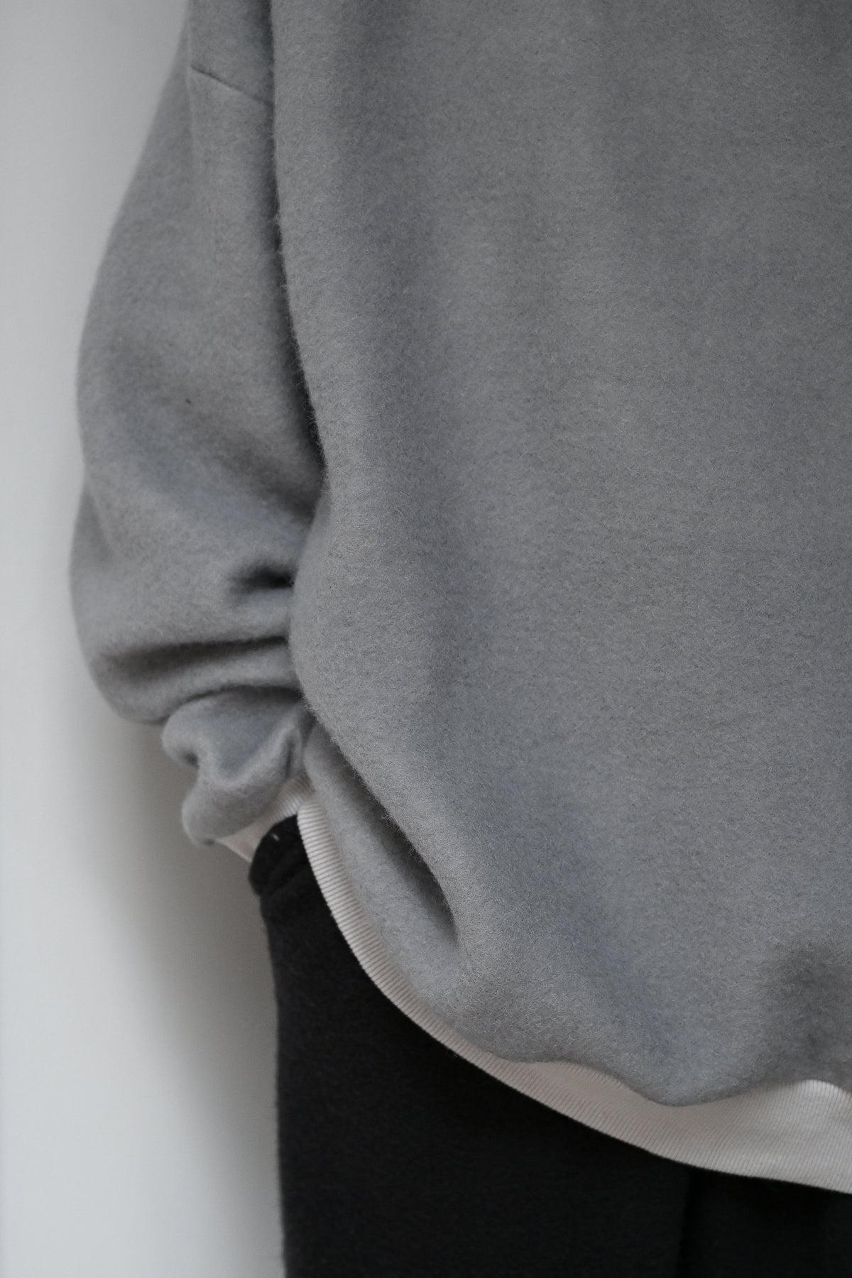 WHOWHAT / WOOL×COTTON 5X CUT-SEW -GRAY