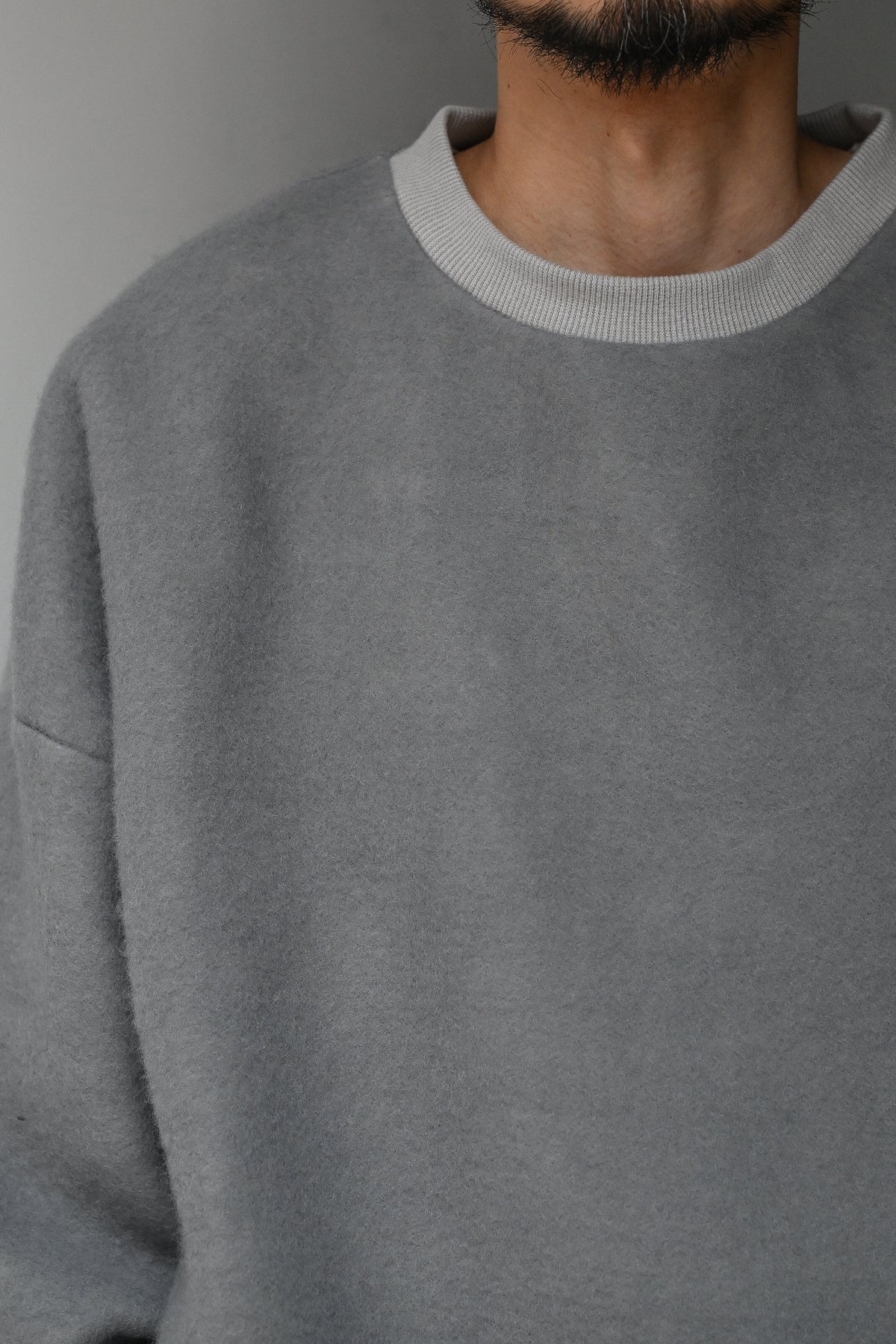WHOWHAT / WOOL×COTTON 5X CUT-SEW -GRAY