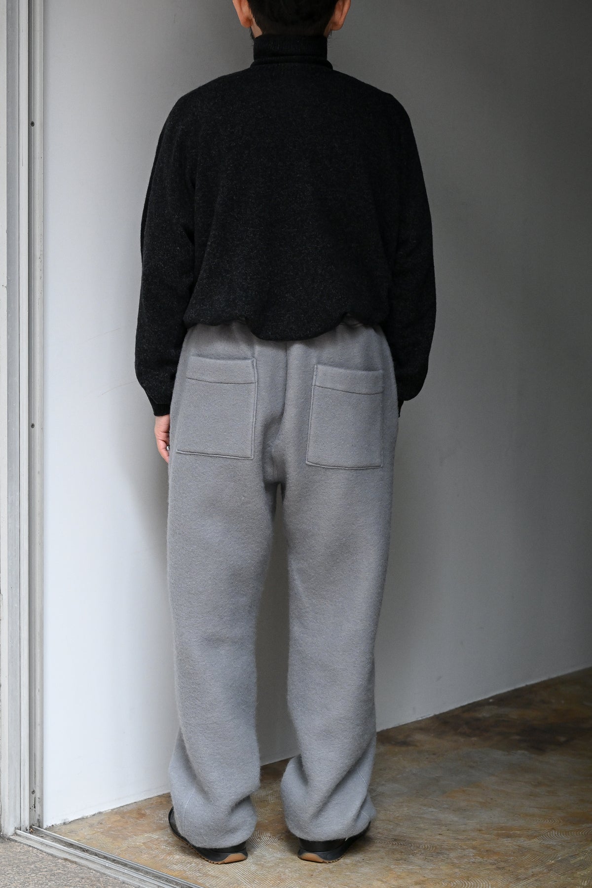 WHOWHAT / WOOL×COTTON SWEAT PANTS -GRAY