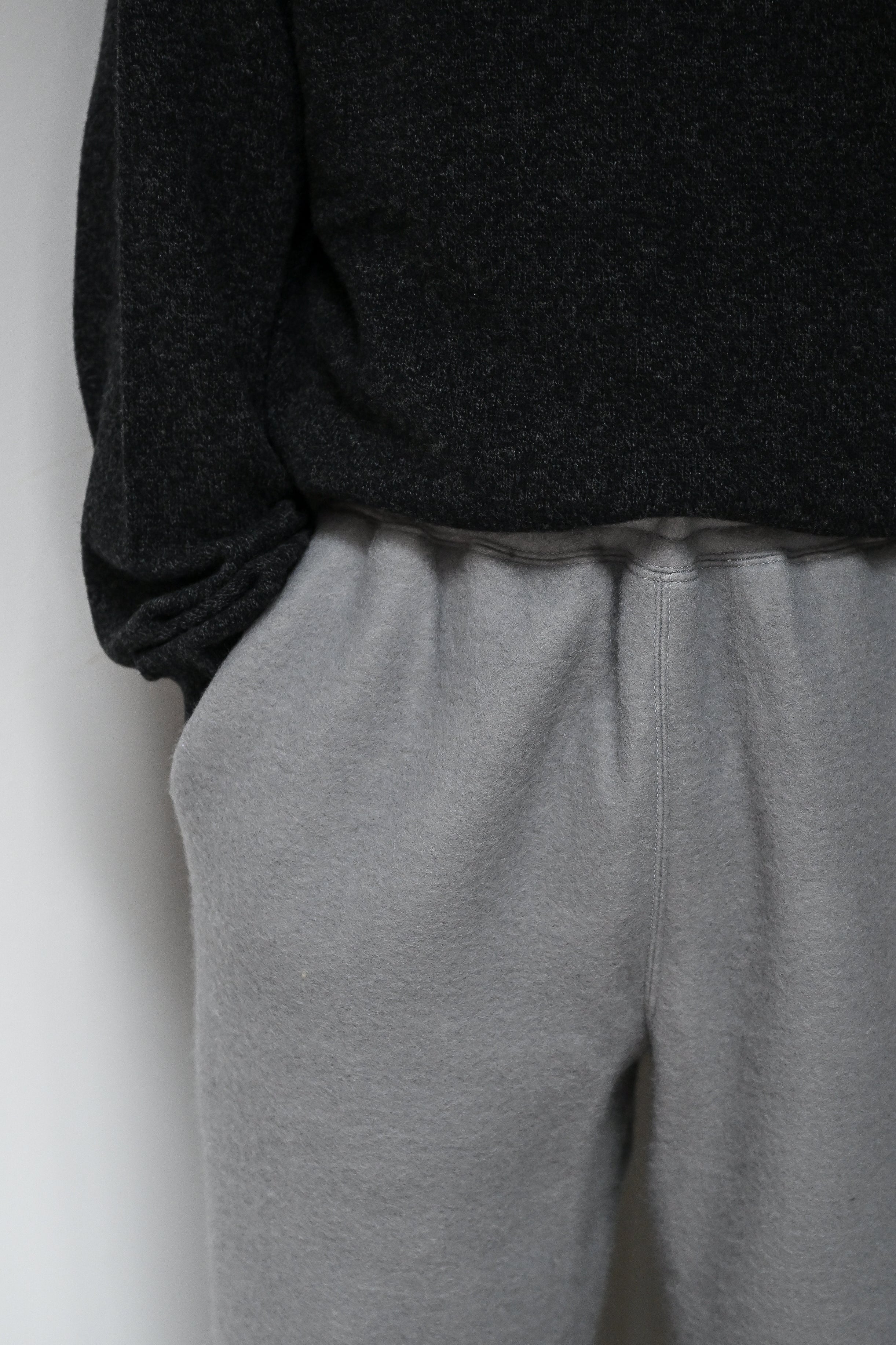 WHOWHAT / WOOL×COTTON SWEAT PANTS -GRAY