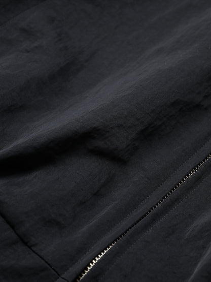 Antwort / LEATHER PIPED BOMBER JACKET -BLACK