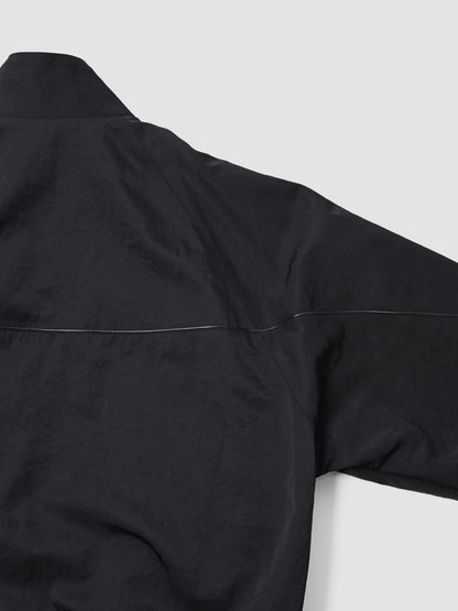 Antwort / LEATHER PIPED BOMBER JACKET -BLACK