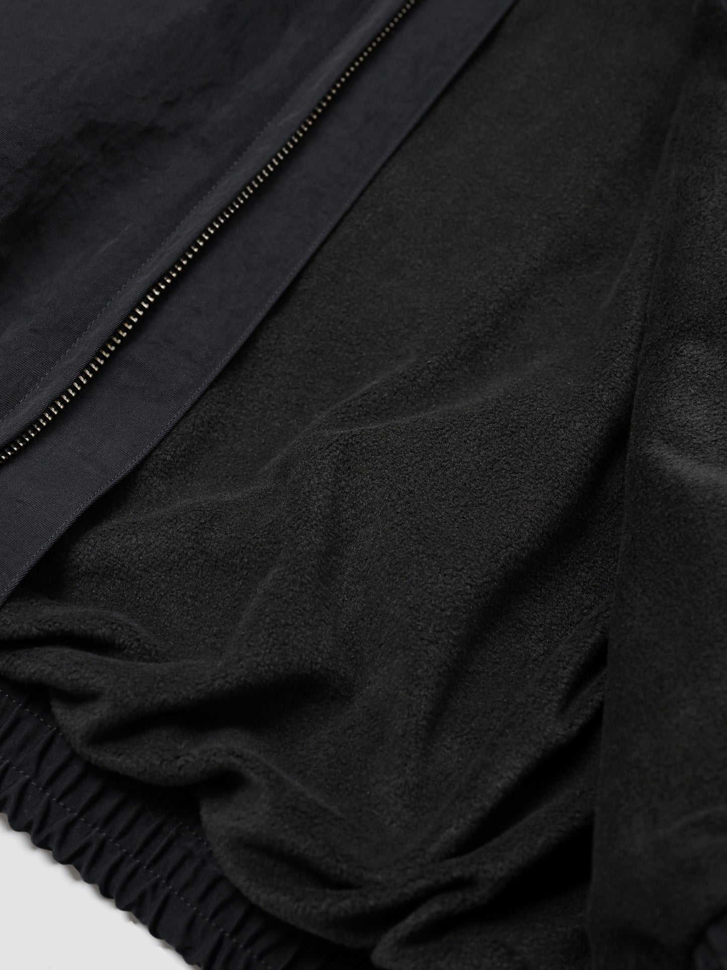 Antwort / LEATHER PIPED BOMBER JACKET -BLACK