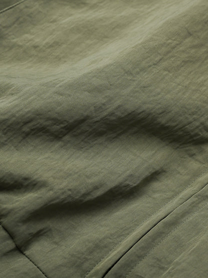 Antwort / LEATHER PIPED BOMBER JACKET -GREEN