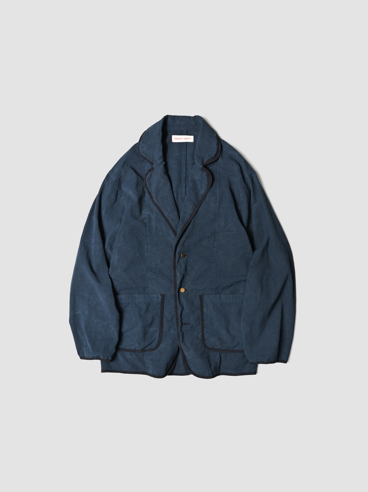 barbell object / piping jkt -NAVY