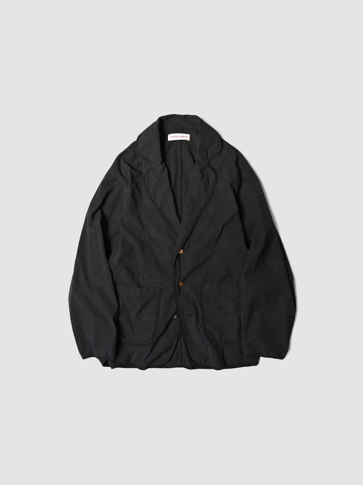 barbell object / piping jkt -BLACK