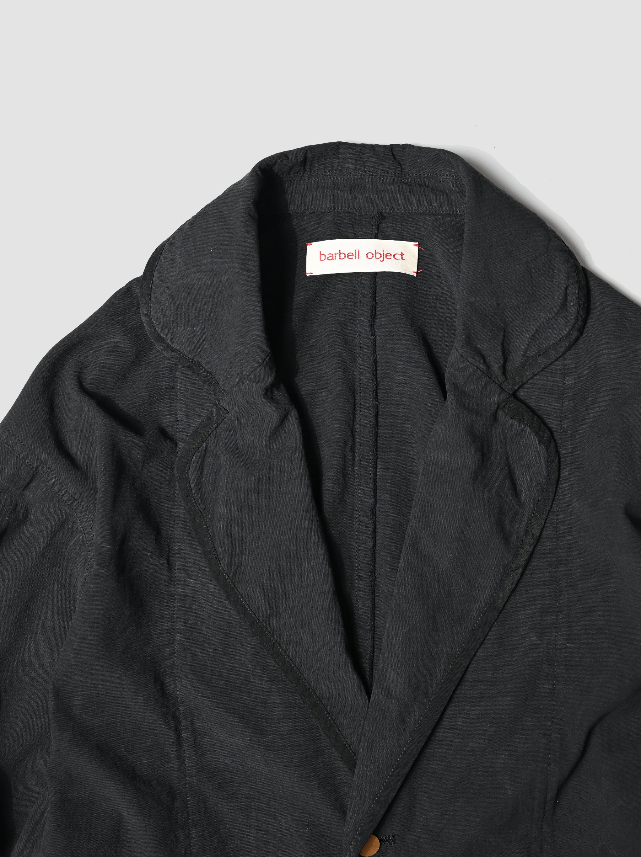 barbell object / piping jkt -BLACK