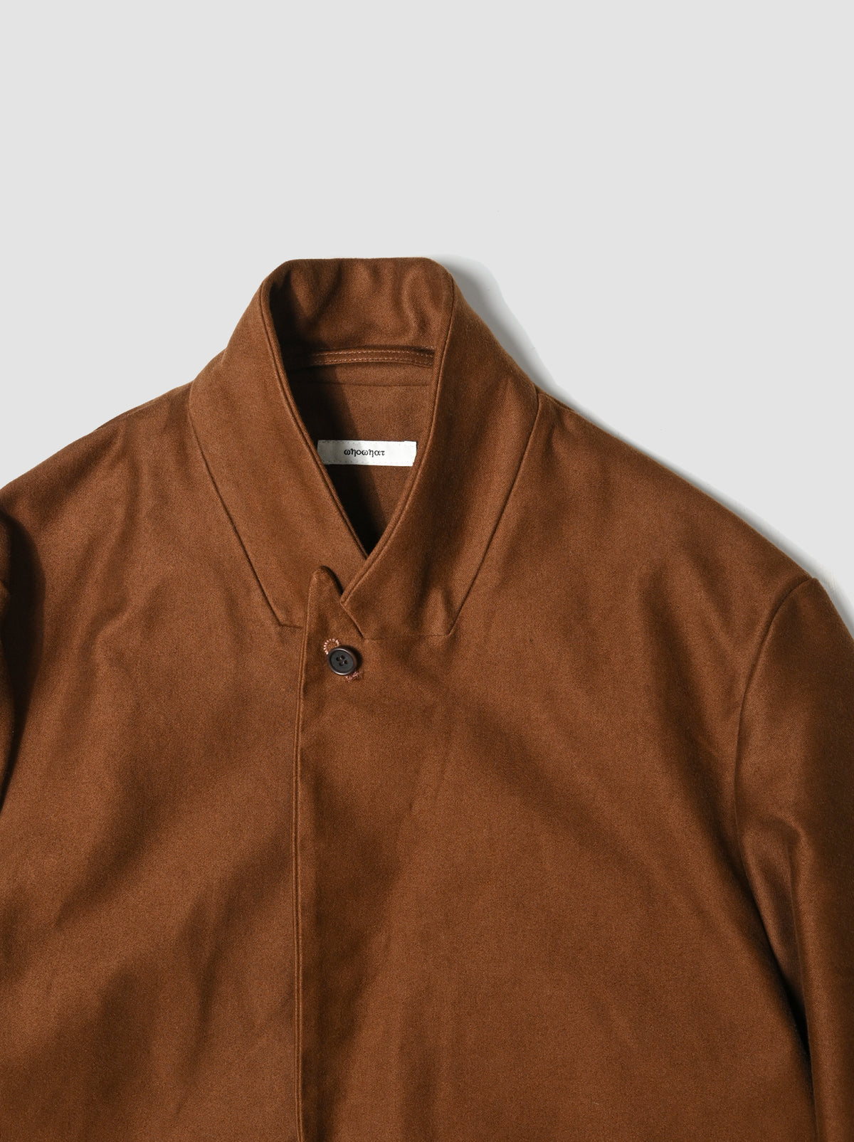 WHOWHAT / MOLE SKIN TAILORED JACKET -BROWN