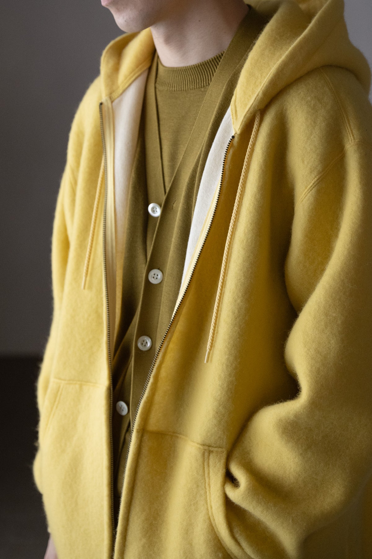 WHOWHAT / ex.WOOL×COTTON FOODIE -YELLOW
