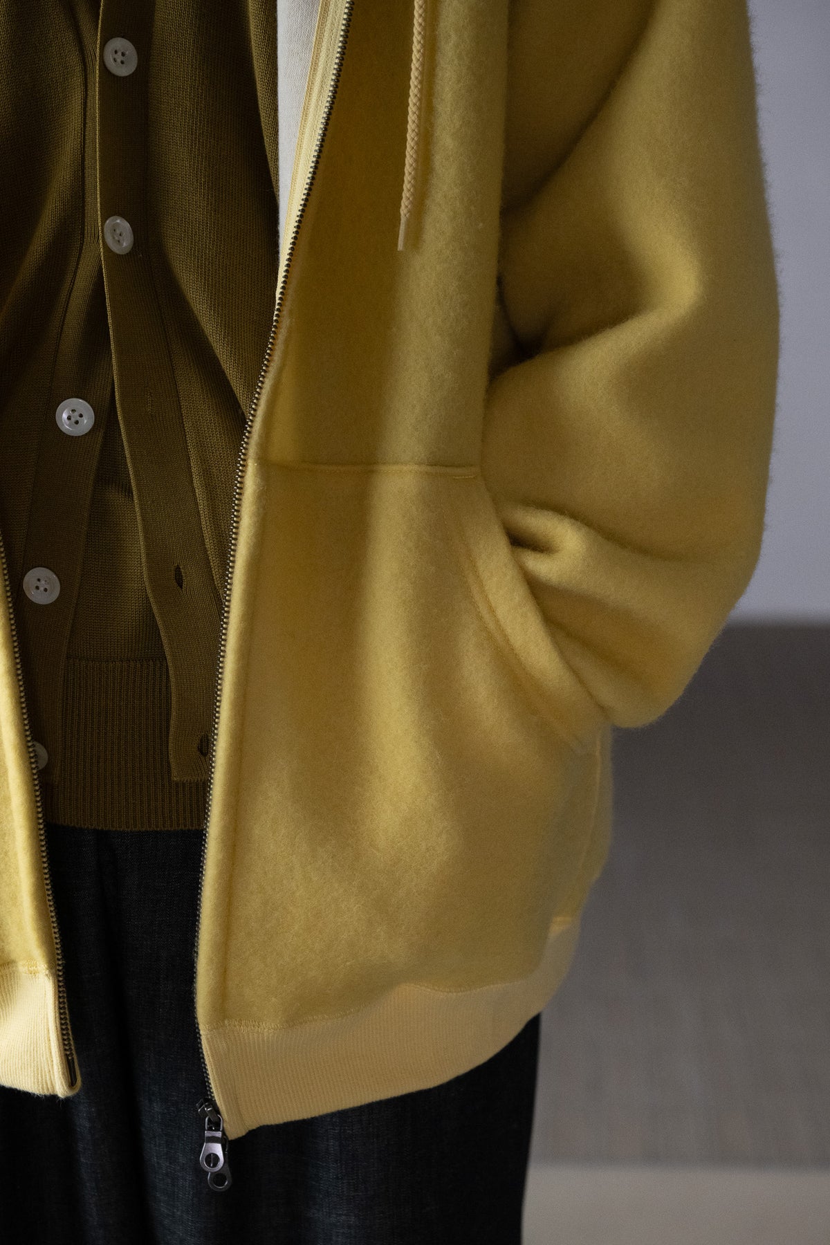 WHOWHAT / ex.WOOL×COTTON FOODIE -YELLOW
