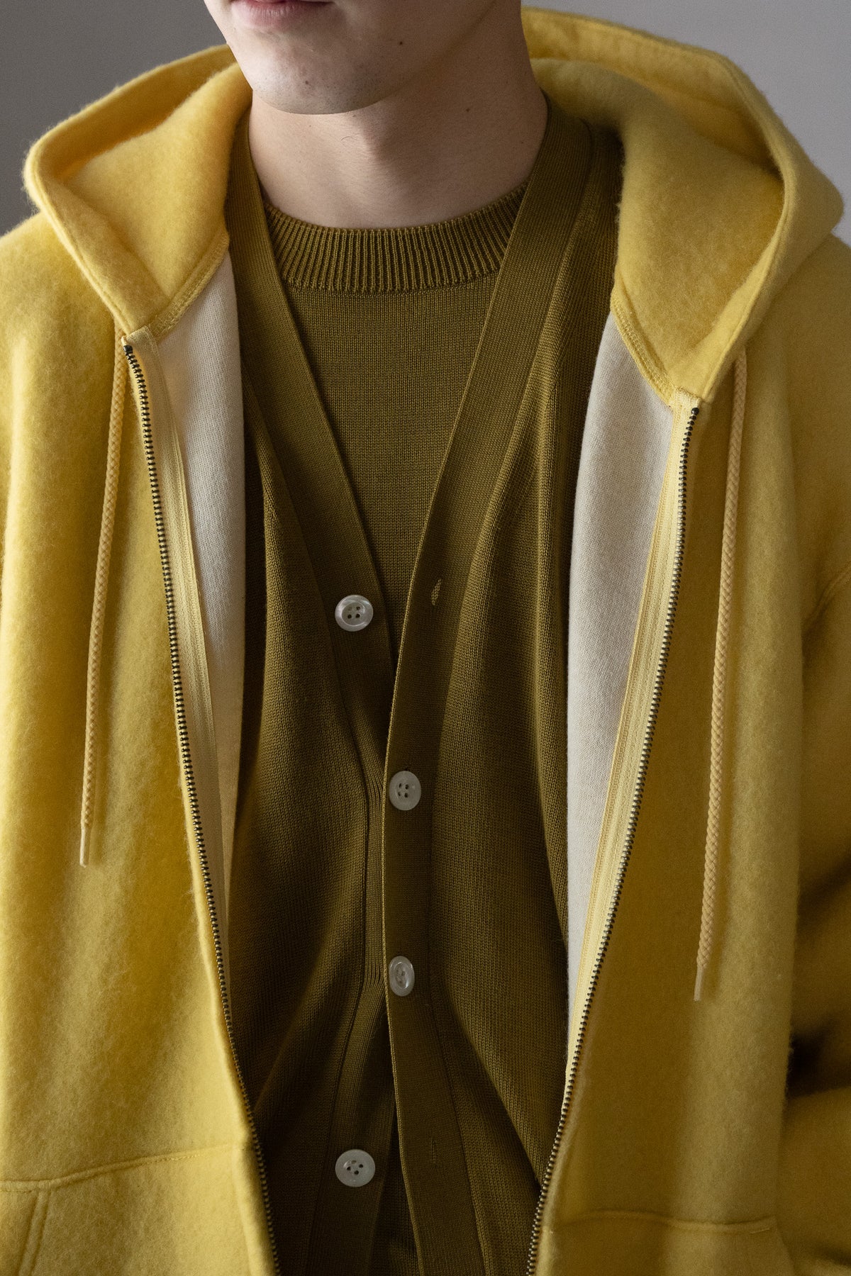 WHOWHAT / ex.WOOL×COTTON FOODIE -YELLOW