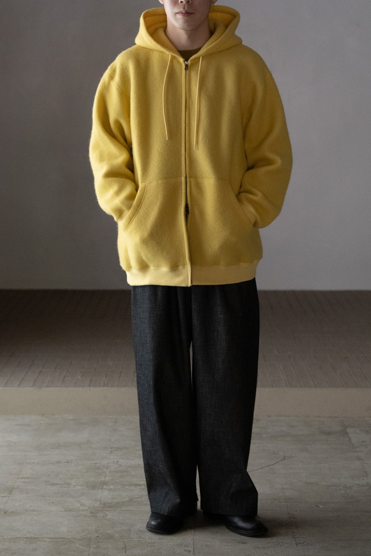 WHOWHAT / ex.WOOL×COTTON FOODIE -YELLOW