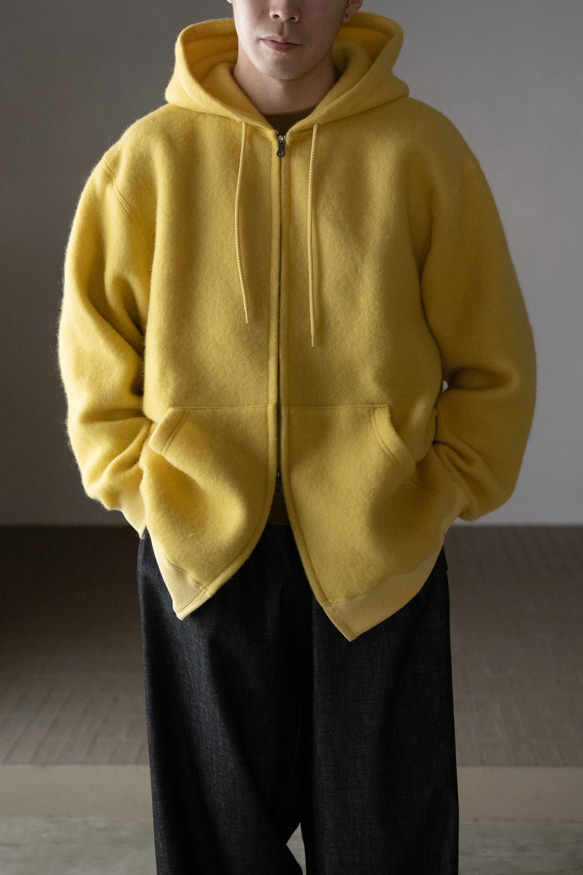 WHOWHAT / ex.WOOL×COTTON FOODIE -YELLOW