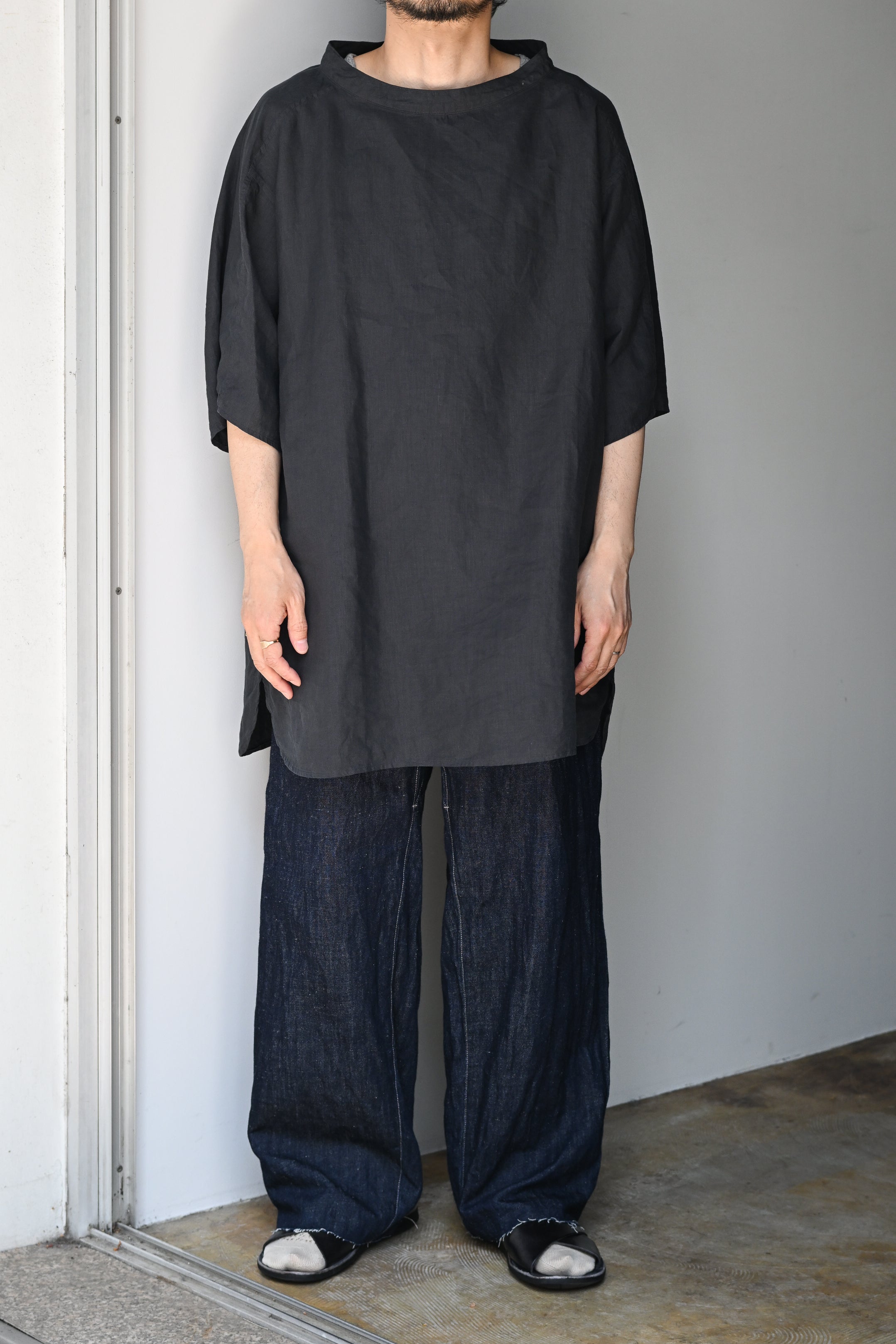 MITTAN 大麻プルオーバー2 墨黒 SH-58 Size:2 MITTAN / SH-160 大麻プルオーバー 高密度 -墨黒 – and father