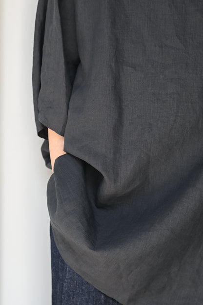 MITTAN / SH-160 大麻プルオーバー 高密度 -墨黒