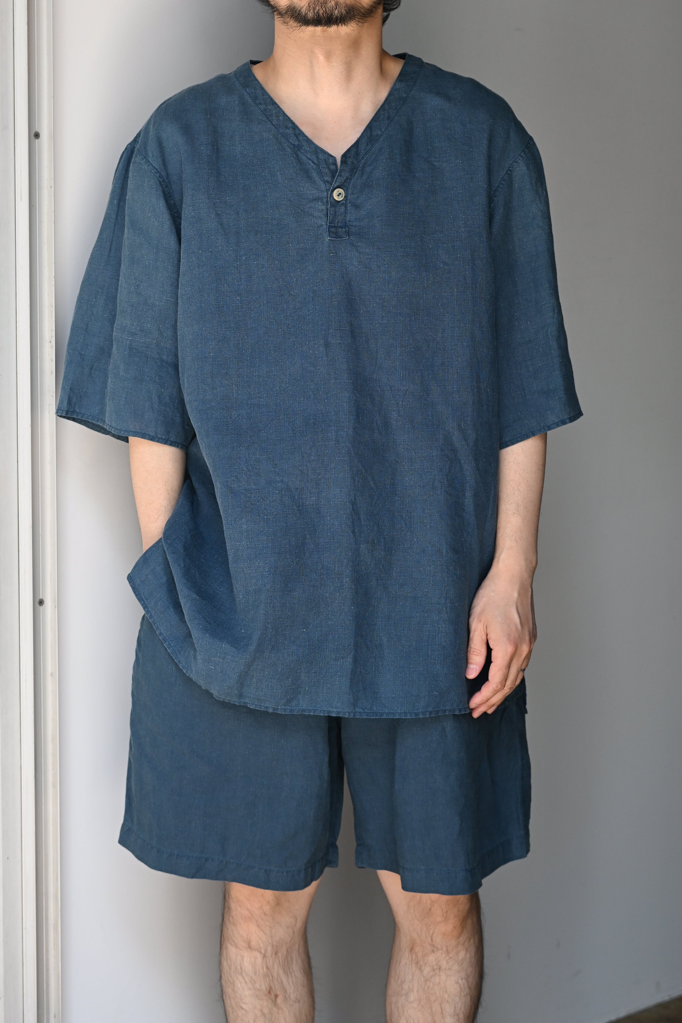 MITTAN / PT-142C 大麻ショート 高密度(草木染) -藍×胡桃 – and father
