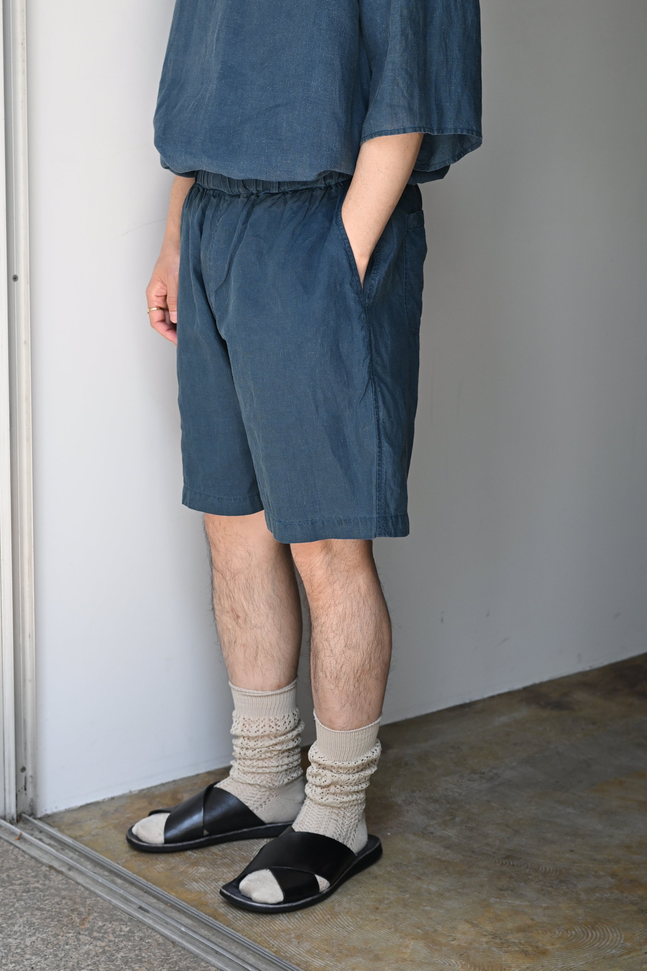 MITTAN / PT-142C 大麻ショート 高密度(草木染) -藍×胡桃 – and father