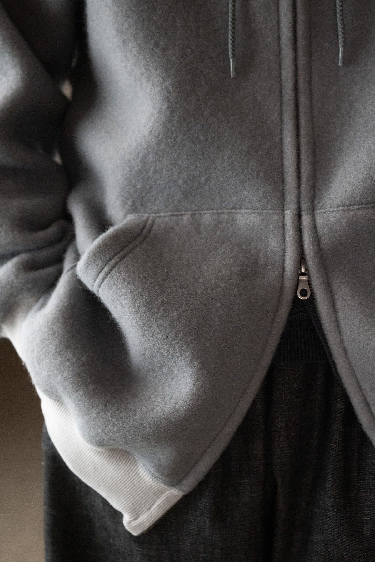 WHOWHAT / WOOL×COTTON FOODIE -GRAY