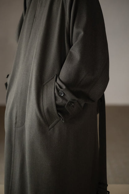 ANTOS. / exclusive / THE BESPOKE LEATHER DETAIL - CAVALRY TWILL COAT