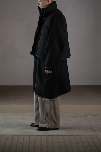 barbell object / exclusive / down vest -BLACK