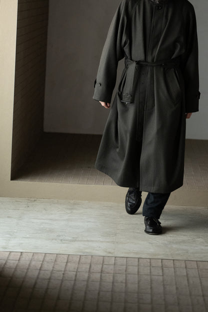 ANTOS. / exclusive / THE BESPOKE LEATHER DETAIL - CAVALRY TWILL COAT
