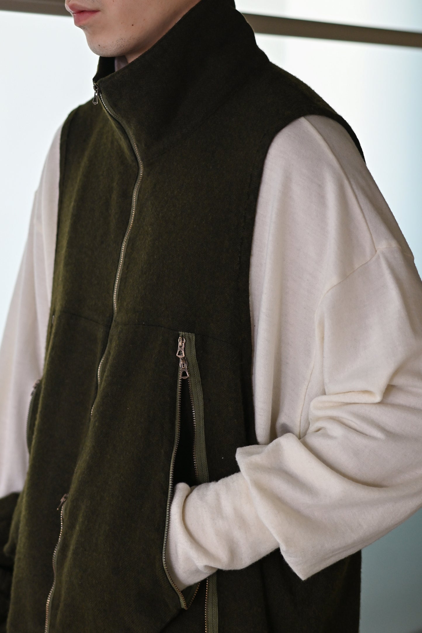 barbell object / flower vest -MOSS