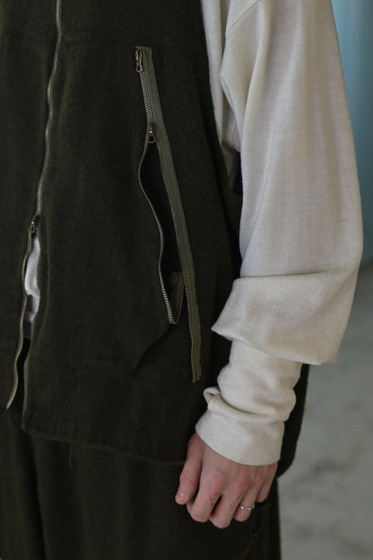 barbell object / flower vest -MOSS