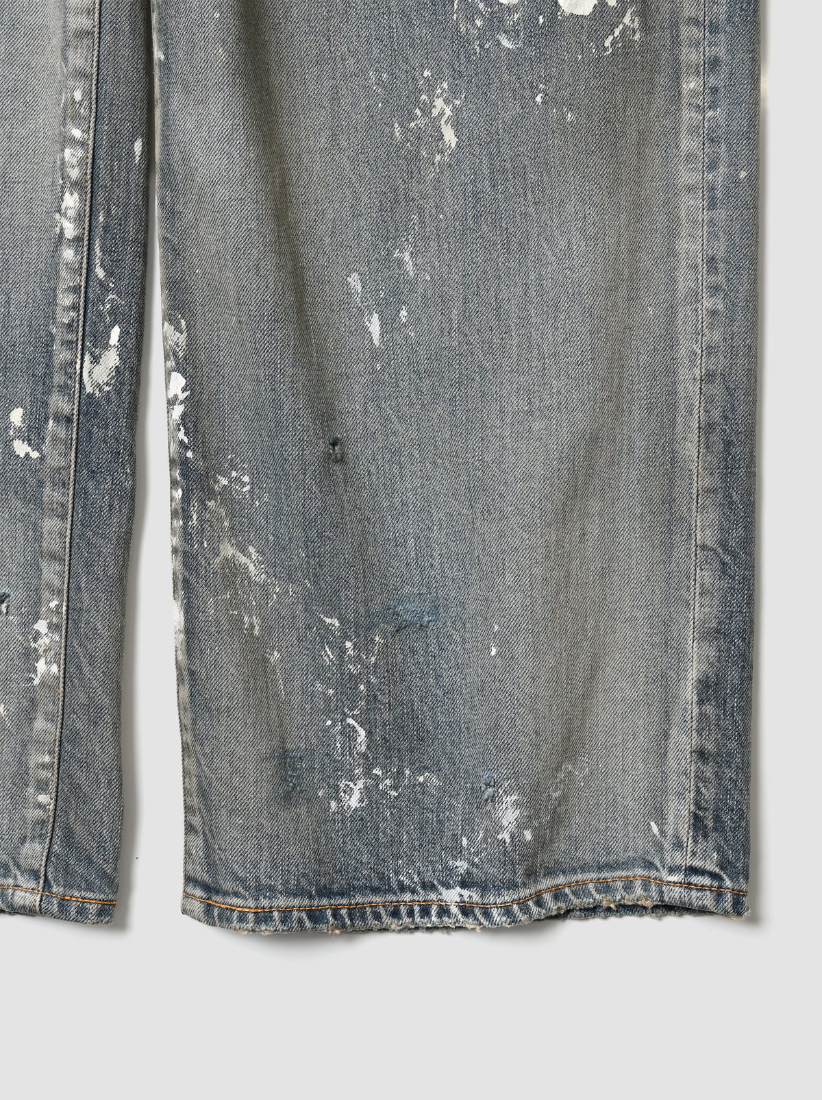 ANCELLM / #08 PAINTED MIDDLE STRAIGHT 5P DENIM PANTS -INDIGO