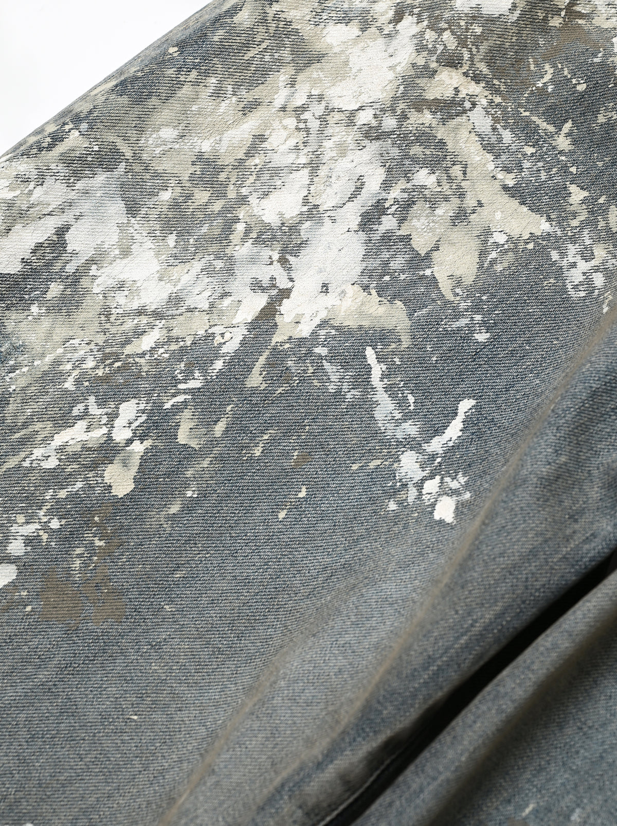 ANCELLM / #08 PAINTED MIDDLE STRAIGHT 5P DENIM PANTS -INDIGO
