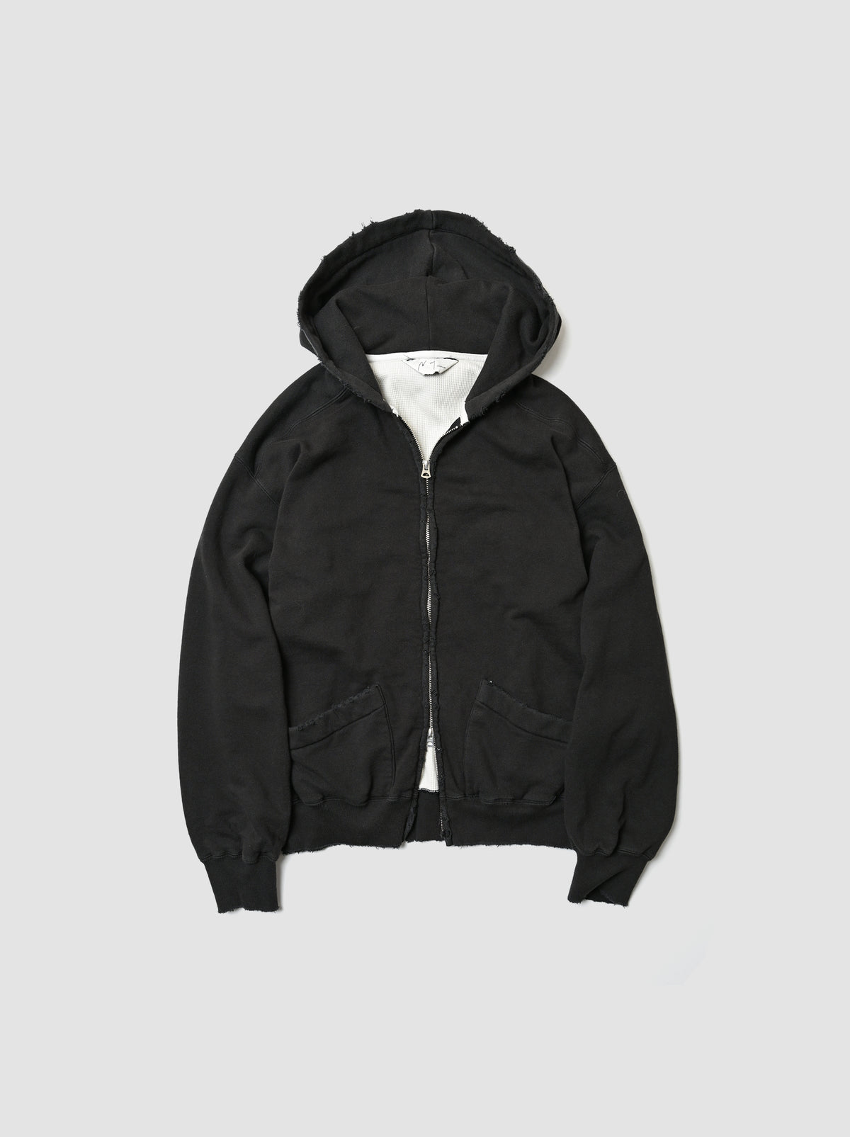 ANCELLM / ZIP UP HOODIE -BLACK