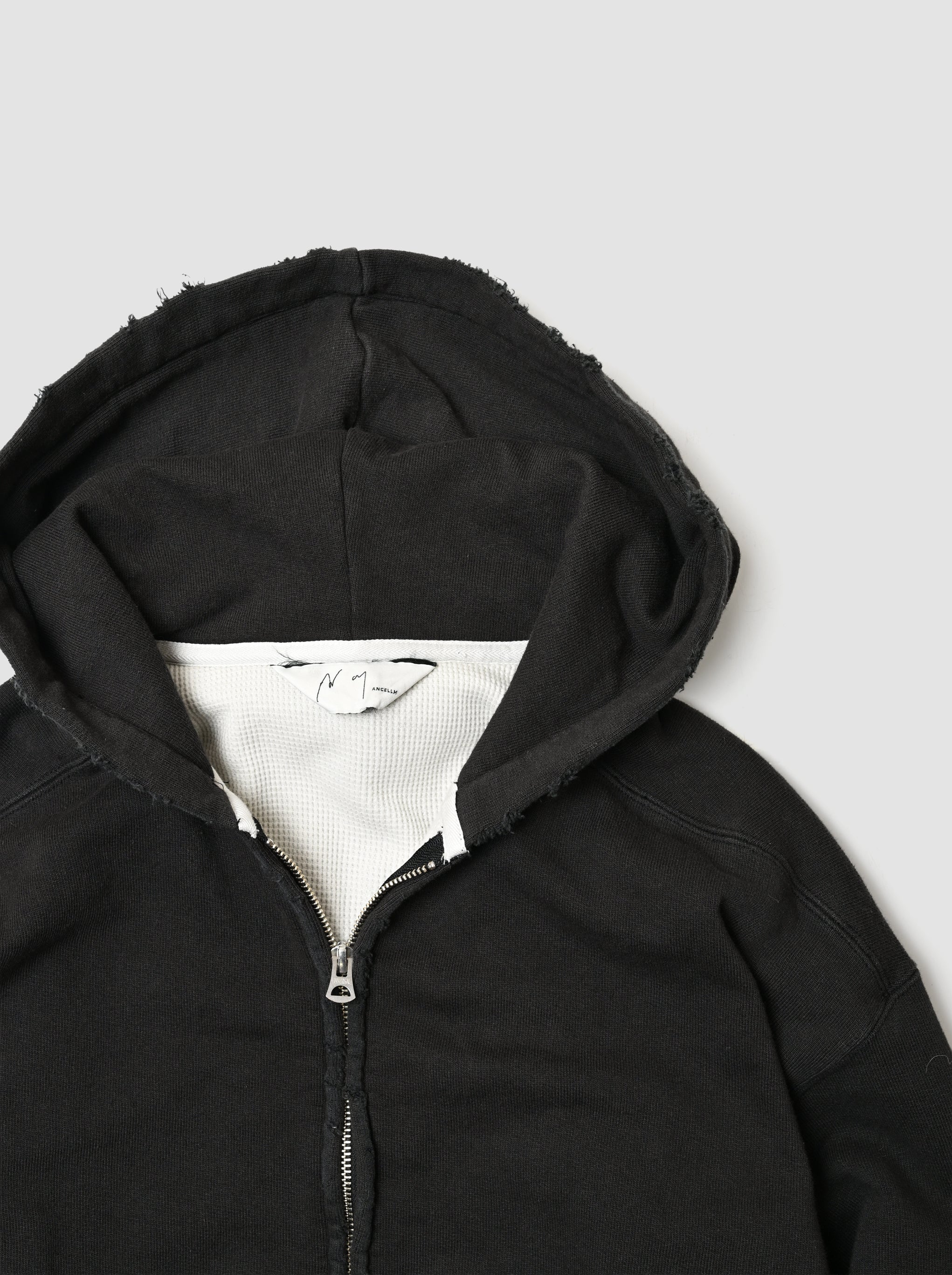 ANCELLM ZIPUP HOODIE BLACK ジップアップフーディー　1 ANCELLM / ZIP UP HOODIE -BLACK
