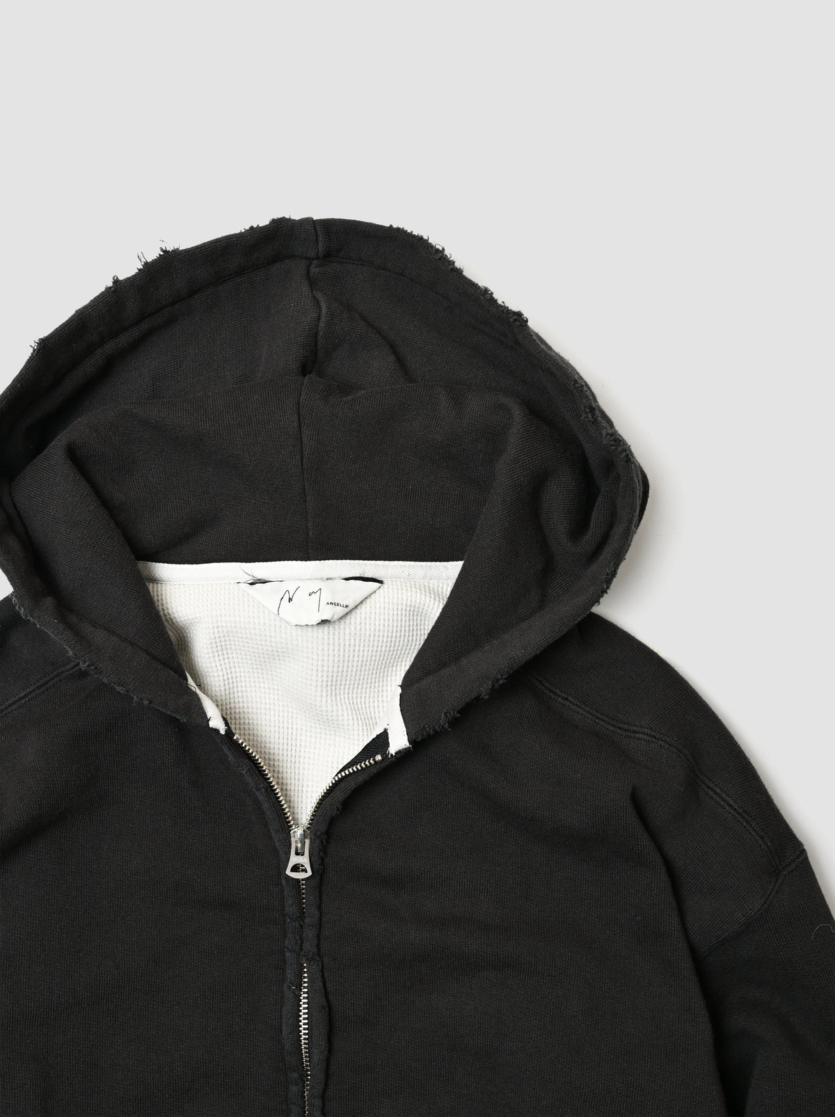 ANCELLM / ZIP UP HOODIE -BLACK