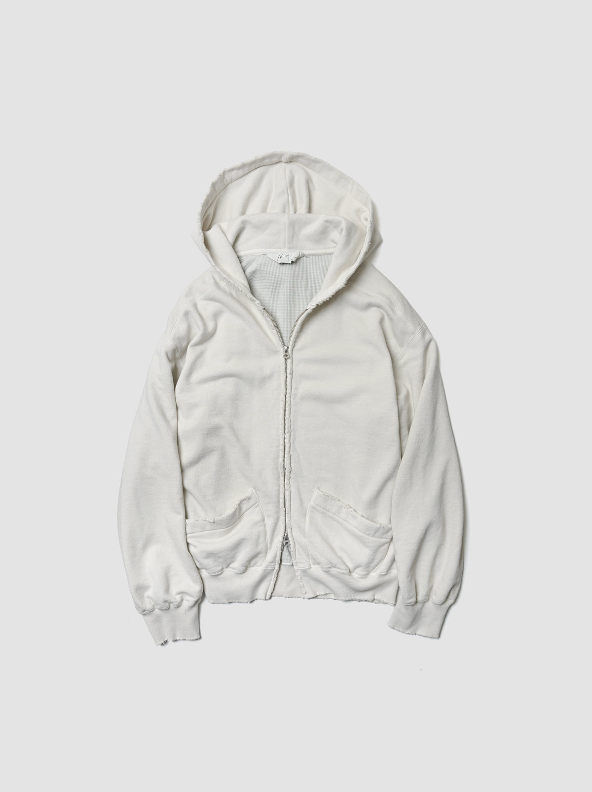 ANCELLM / ZIP UP HOODIE -G.WHITE