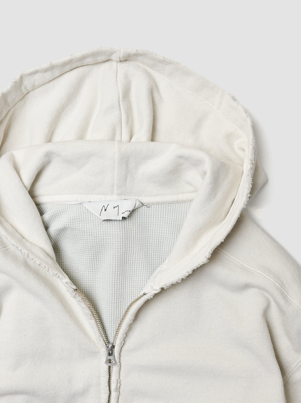 ANCELLM / ZIP UP HOODIE -G.WHITE