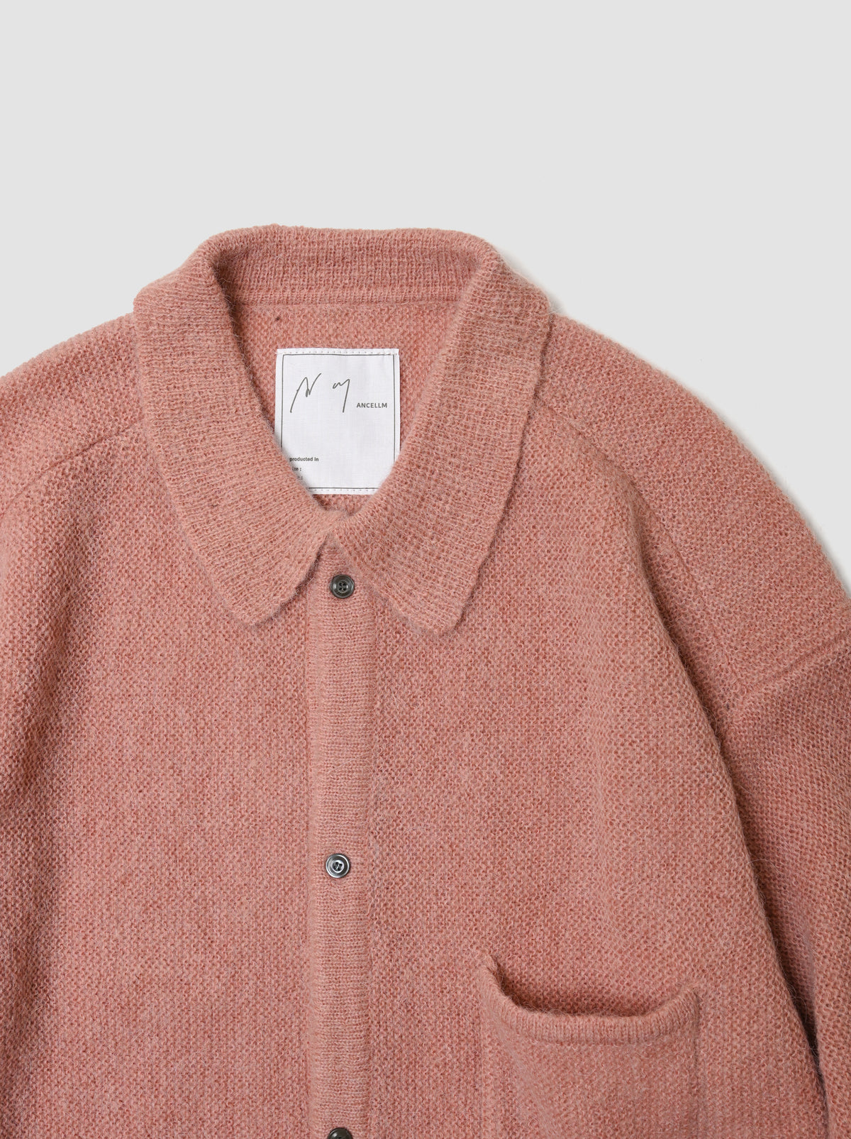 ANCELLM / KNIT SHIRT -PINK
