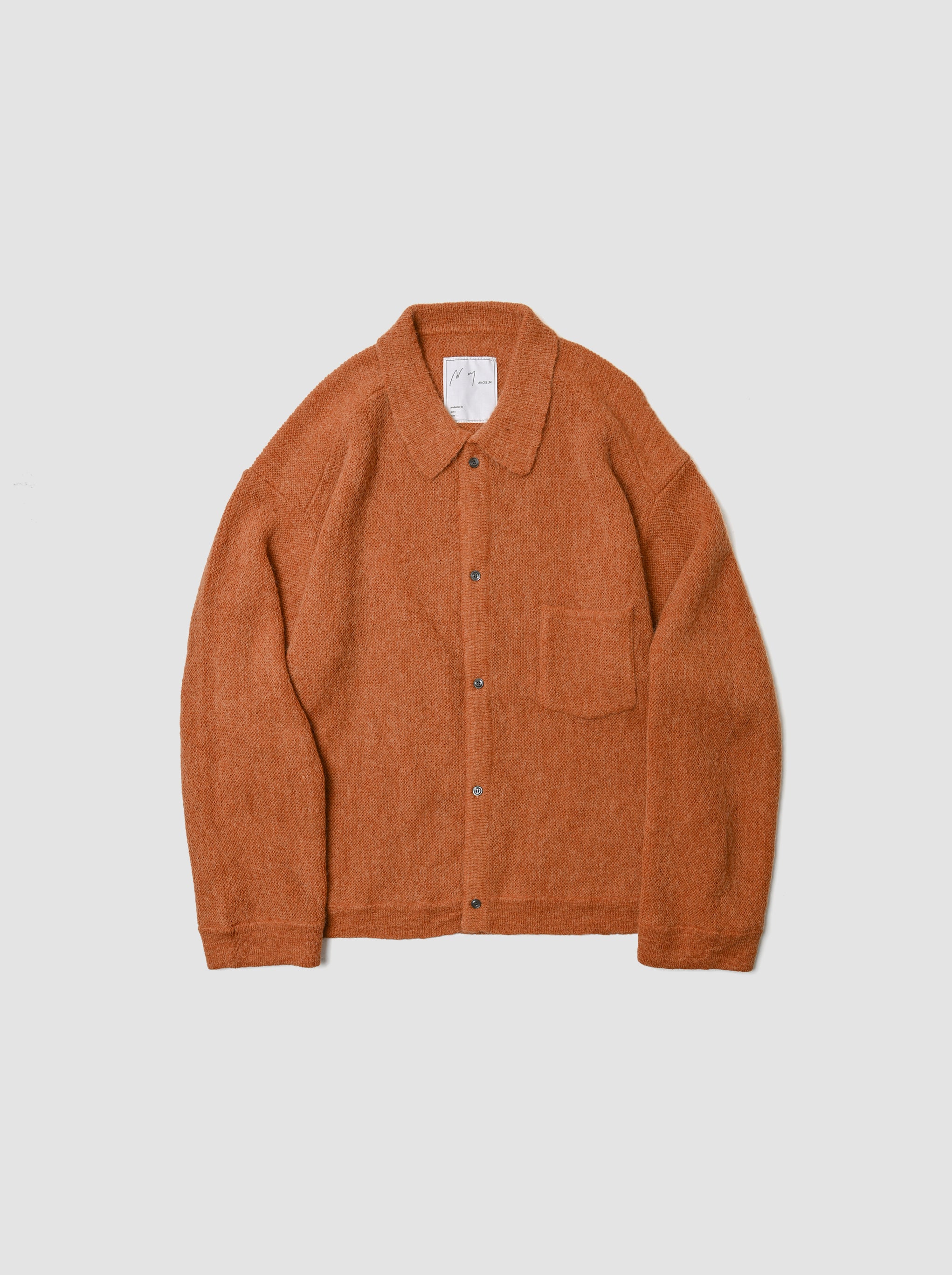 ANCELLM / KNIT SHIRT -CAMEL