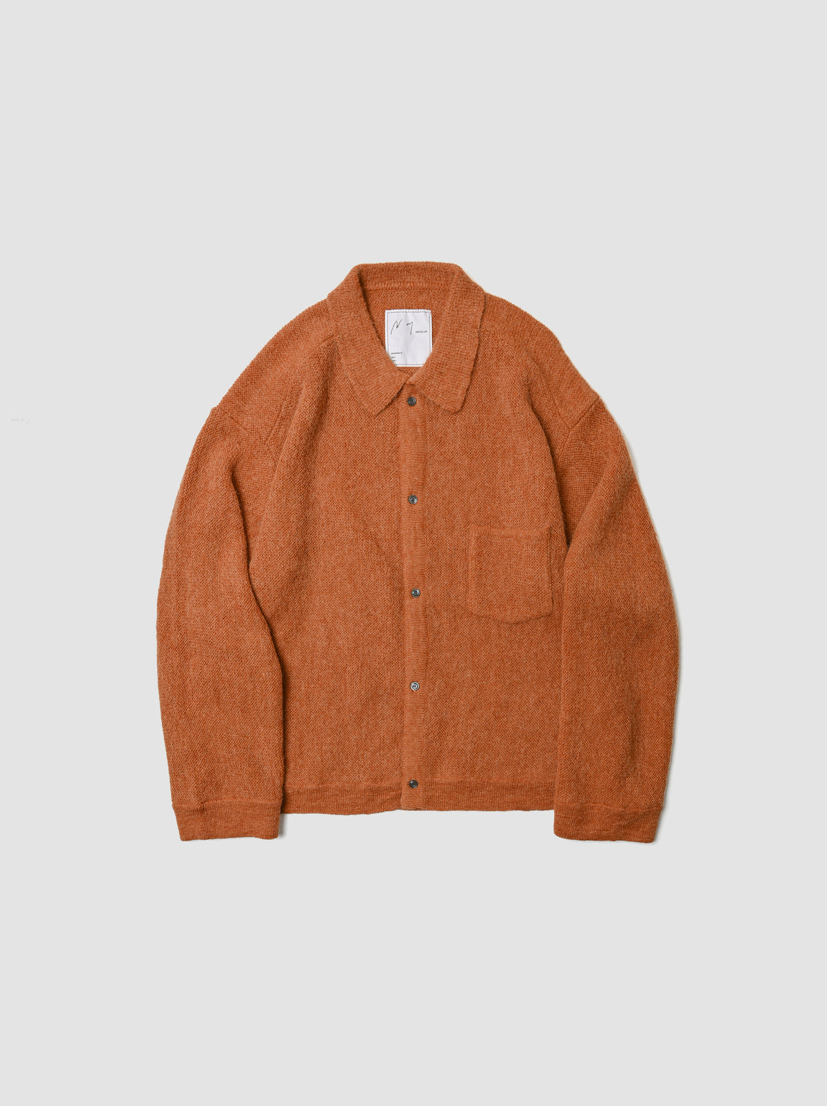 ANCELLM / KNIT SHIRT -CAMEL